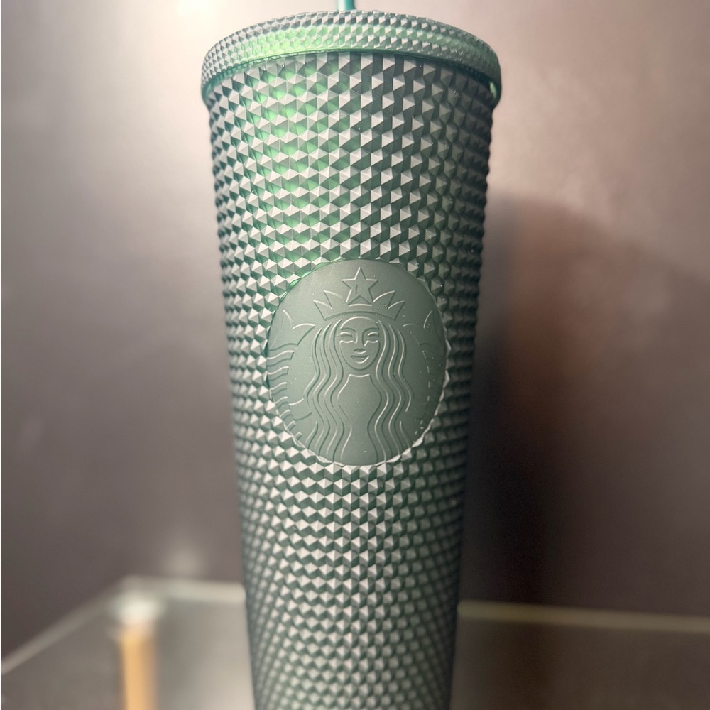 Starbucks Matte Pistachio Green Studded Tumbler with Straw